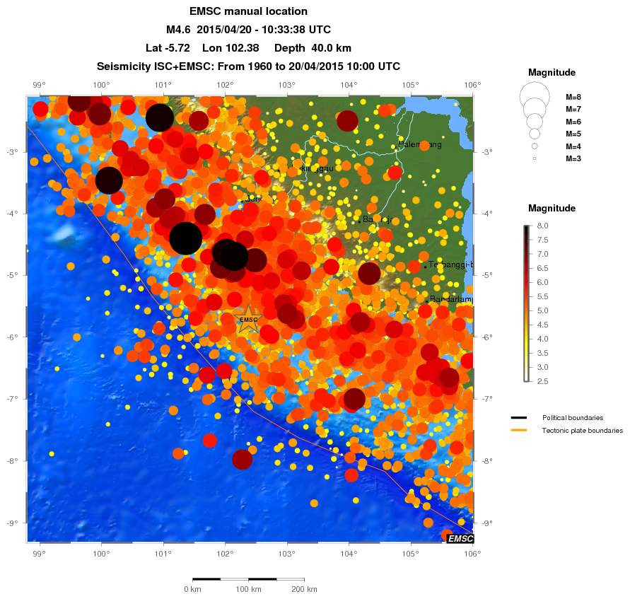 regional magnitude historical seismicity