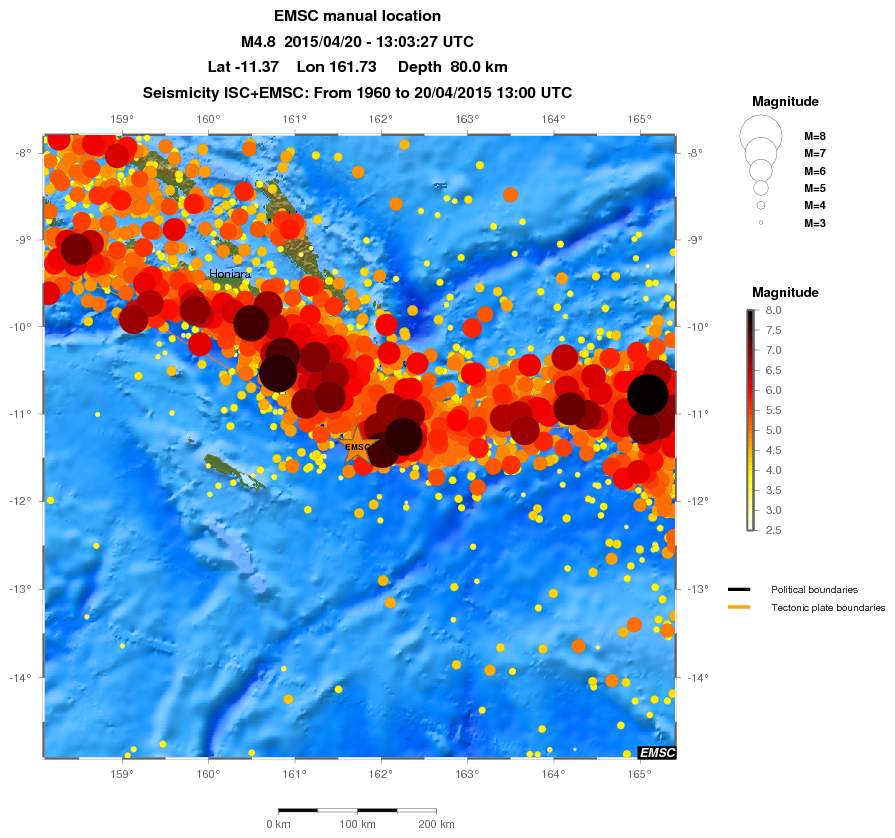 regional magnitude historical seismicity