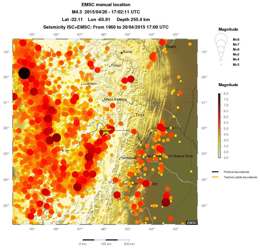 regional magnitude historical seismicity