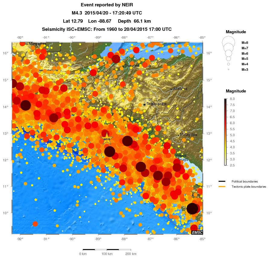 regional magnitude historical seismicity