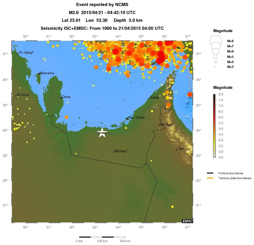regional magnitude historical seismicity