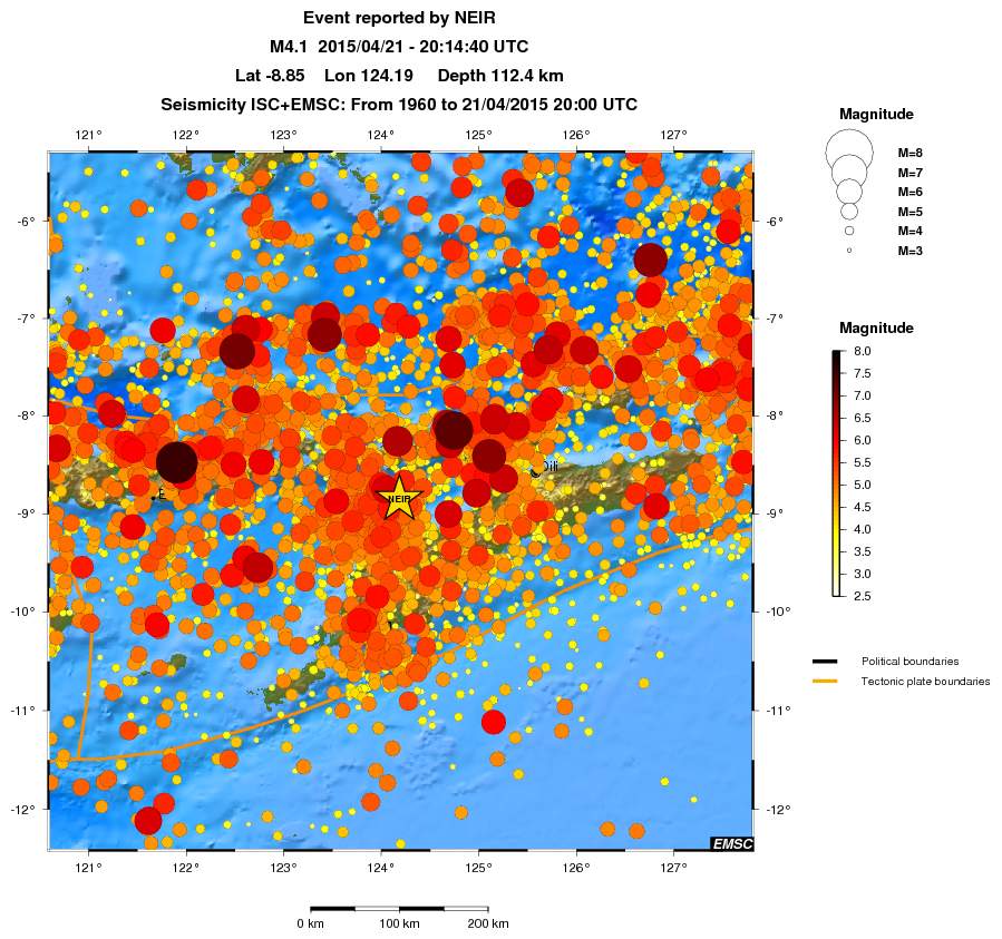 regional magnitude historical seismicity