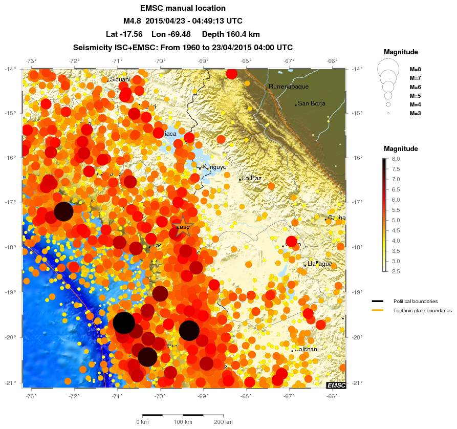 regional magnitude historical seismicity