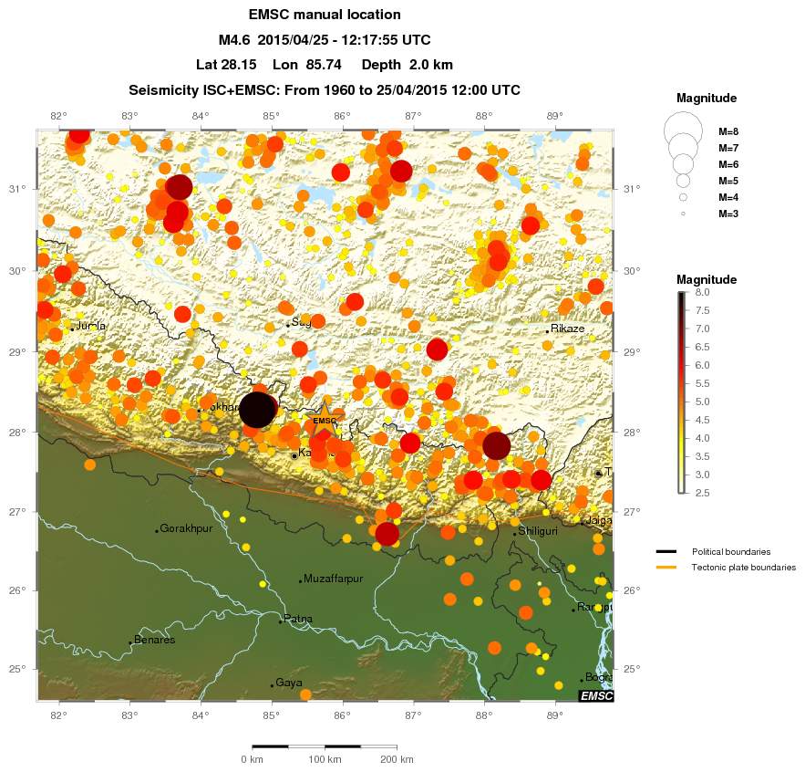 regional magnitude historical seismicity