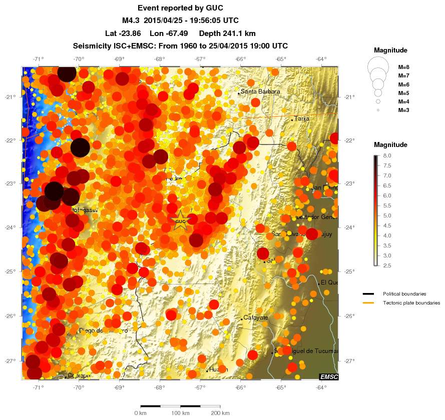 regional magnitude historical seismicity