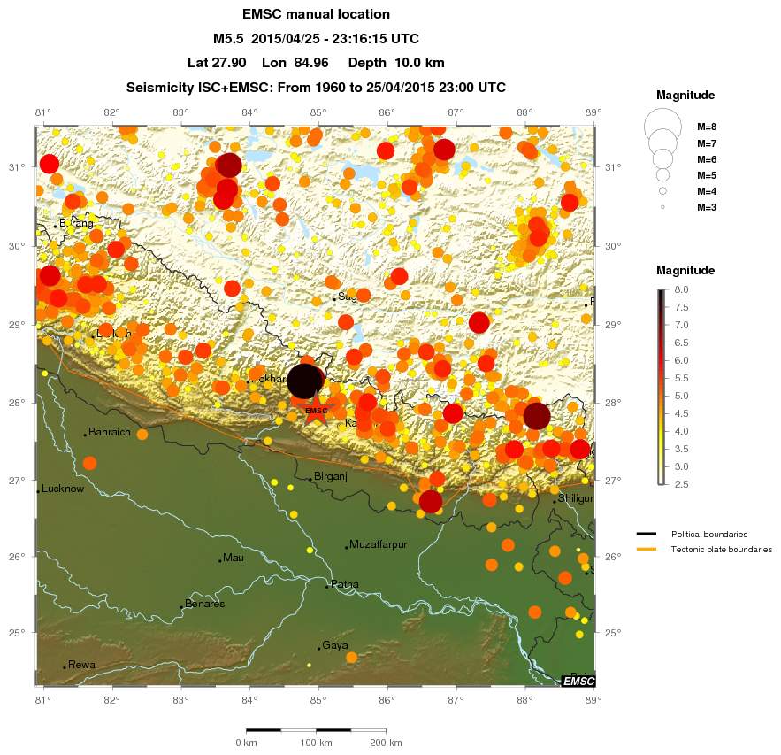 regional magnitude historical seismicity