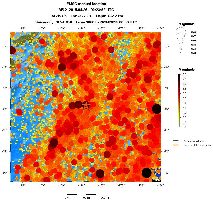 regional magnitude historical seismicity