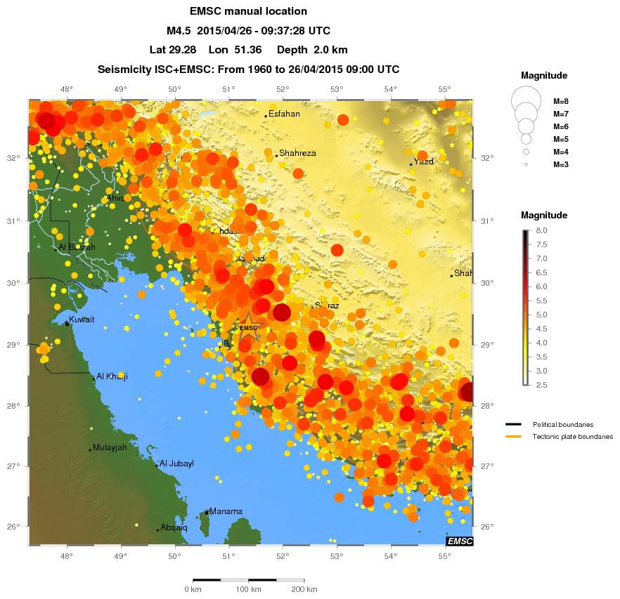regional magnitude historical seismicity