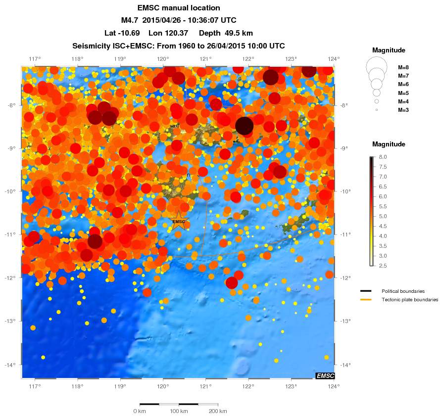 regional magnitude historical seismicity