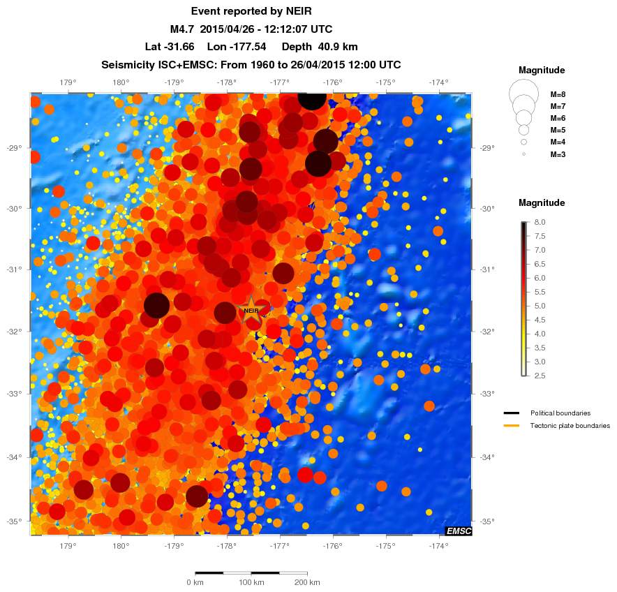 regional magnitude historical seismicity