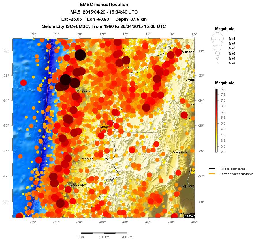 regional magnitude historical seismicity