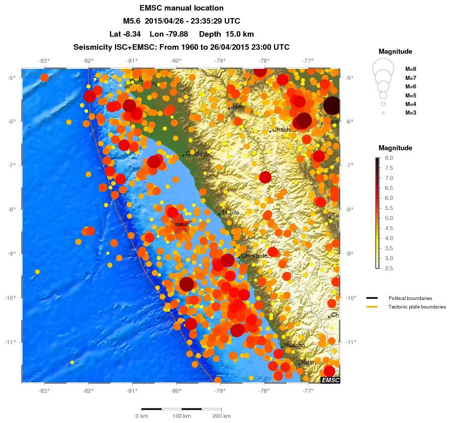 regional magnitude historical seismicity