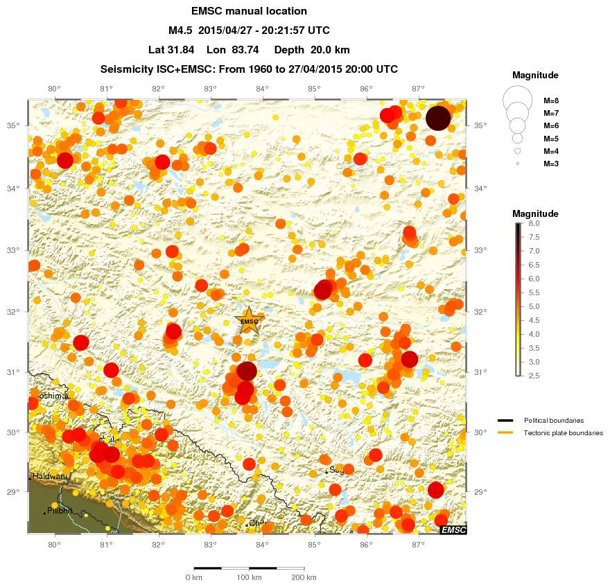 regional magnitude historical seismicity