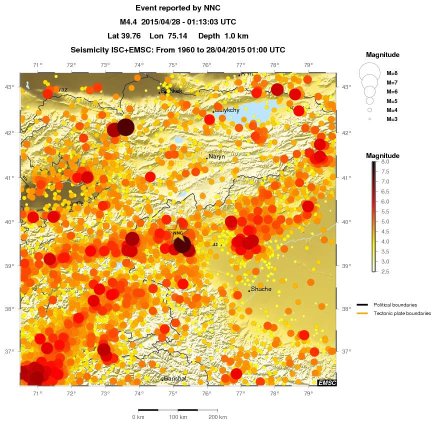 regional magnitude historical seismicity