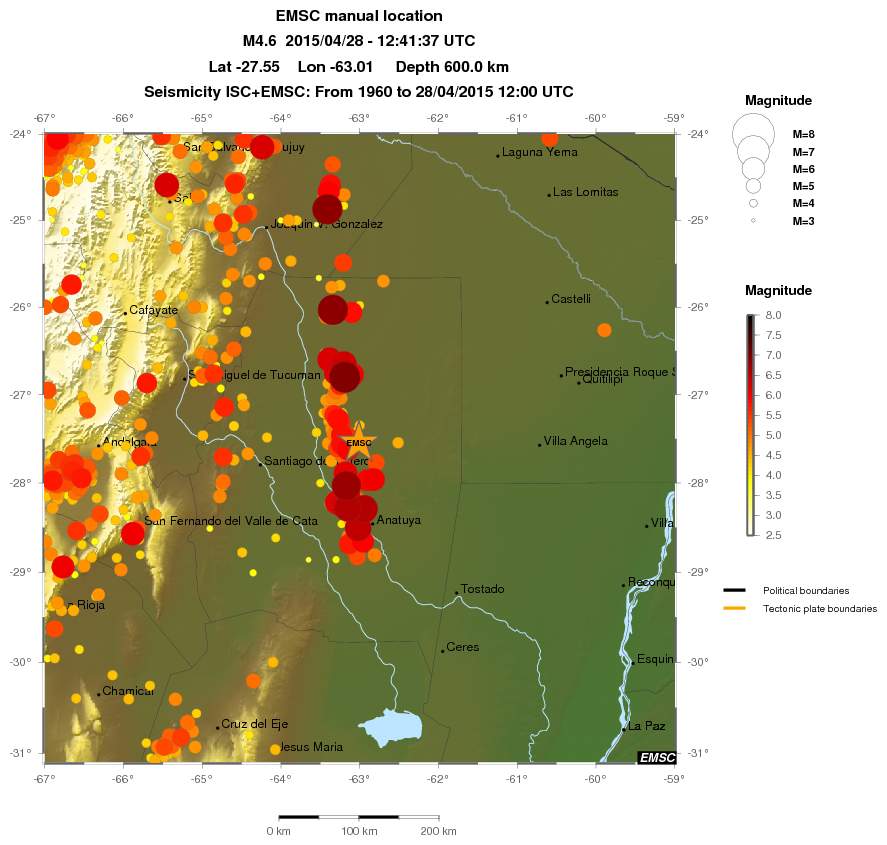 regional magnitude historical seismicity