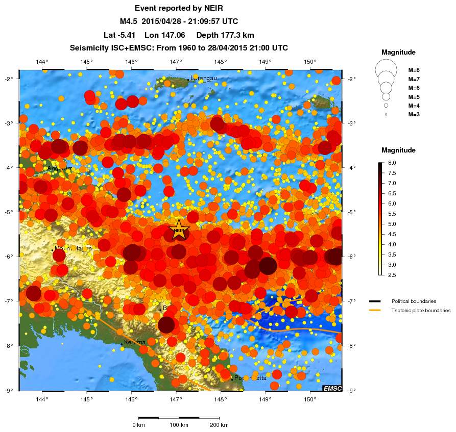 regional magnitude historical seismicity
