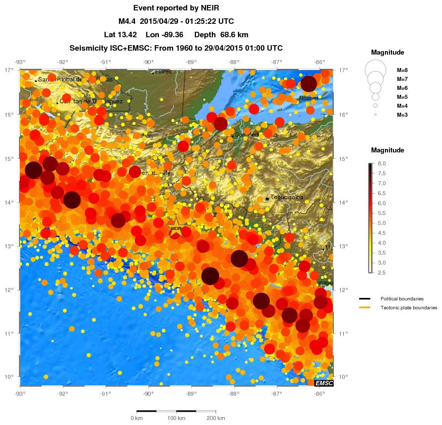 regional magnitude historical seismicity