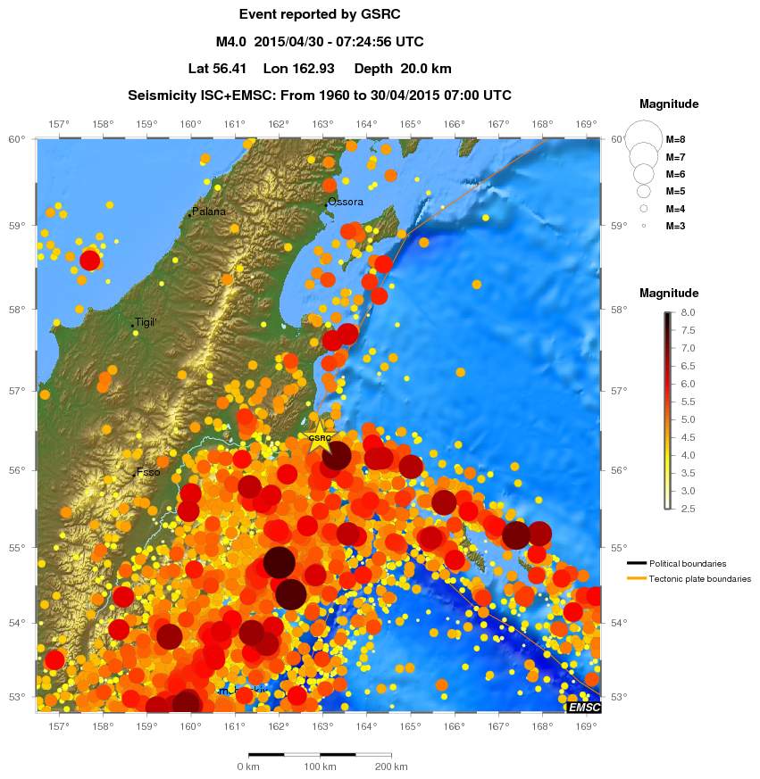 regional magnitude historical seismicity