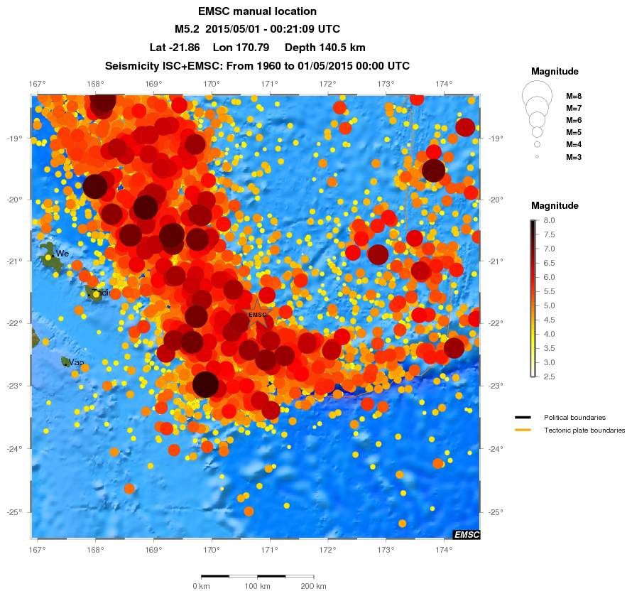 regional magnitude historical seismicity