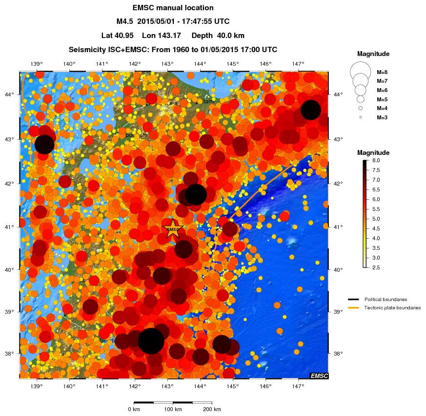 regional magnitude historical seismicity