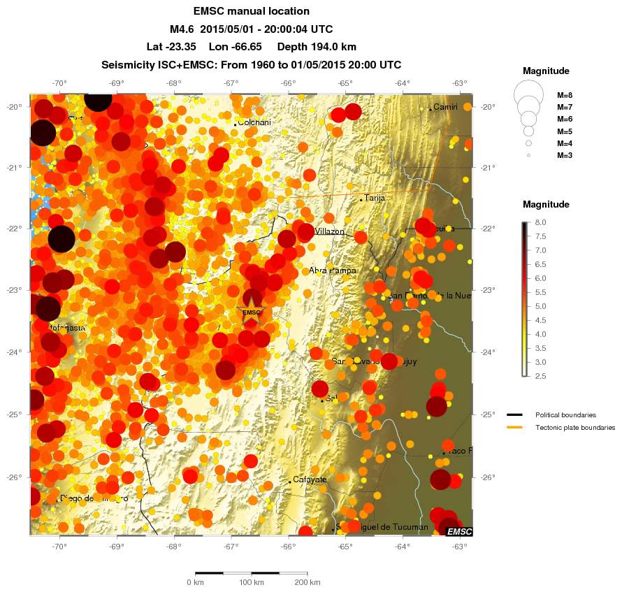 regional magnitude historical seismicity