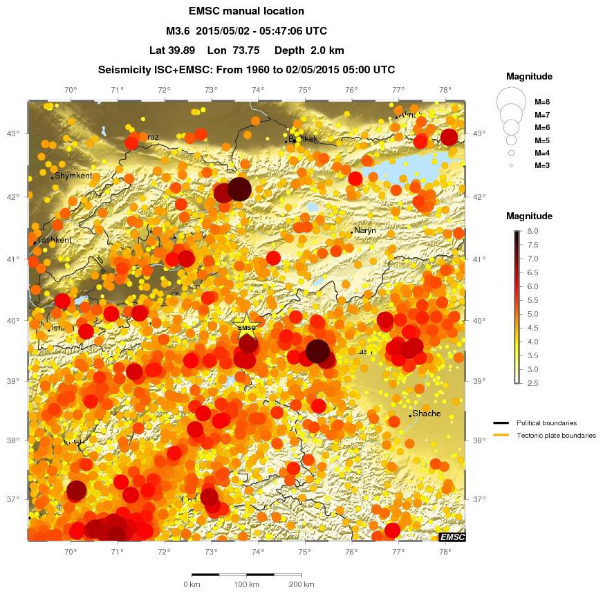 regional magnitude historical seismicity