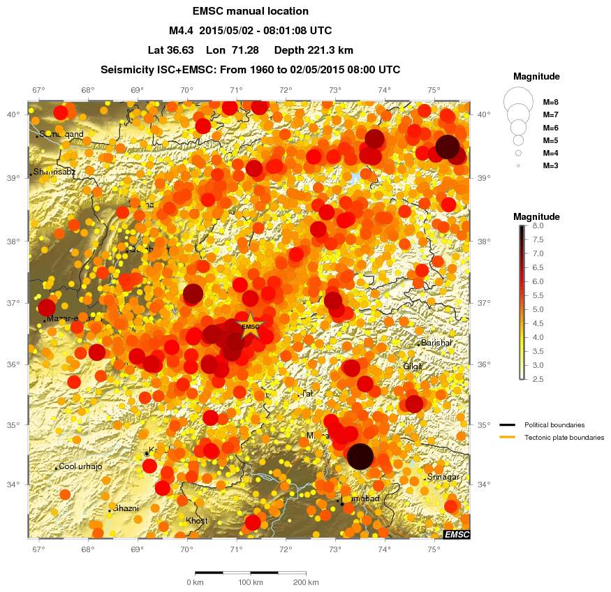 regional magnitude historical seismicity