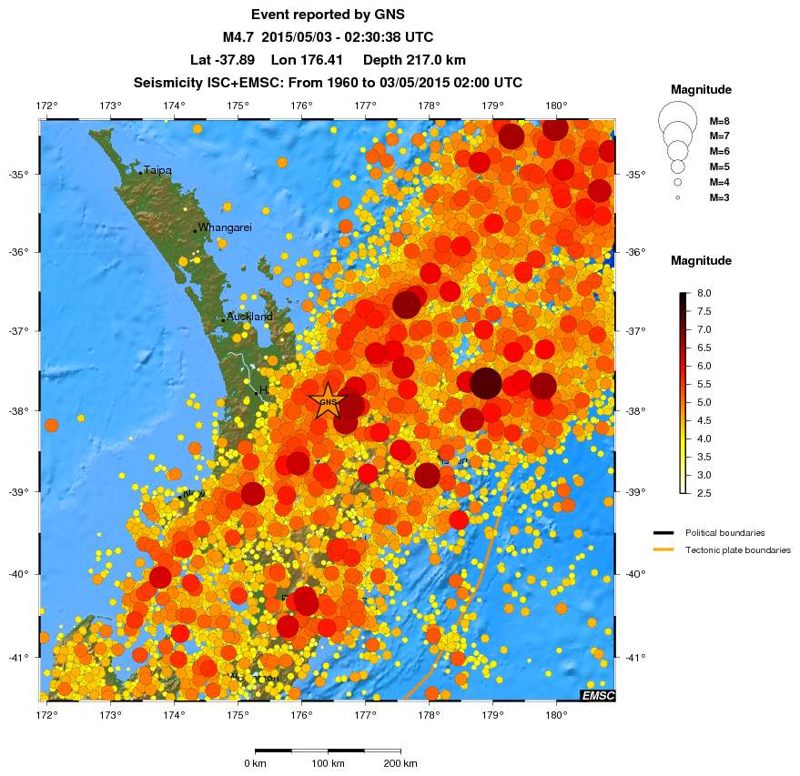 regional magnitude historical seismicity