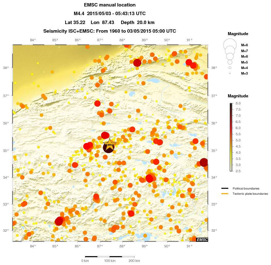 regional magnitude historical seismicity