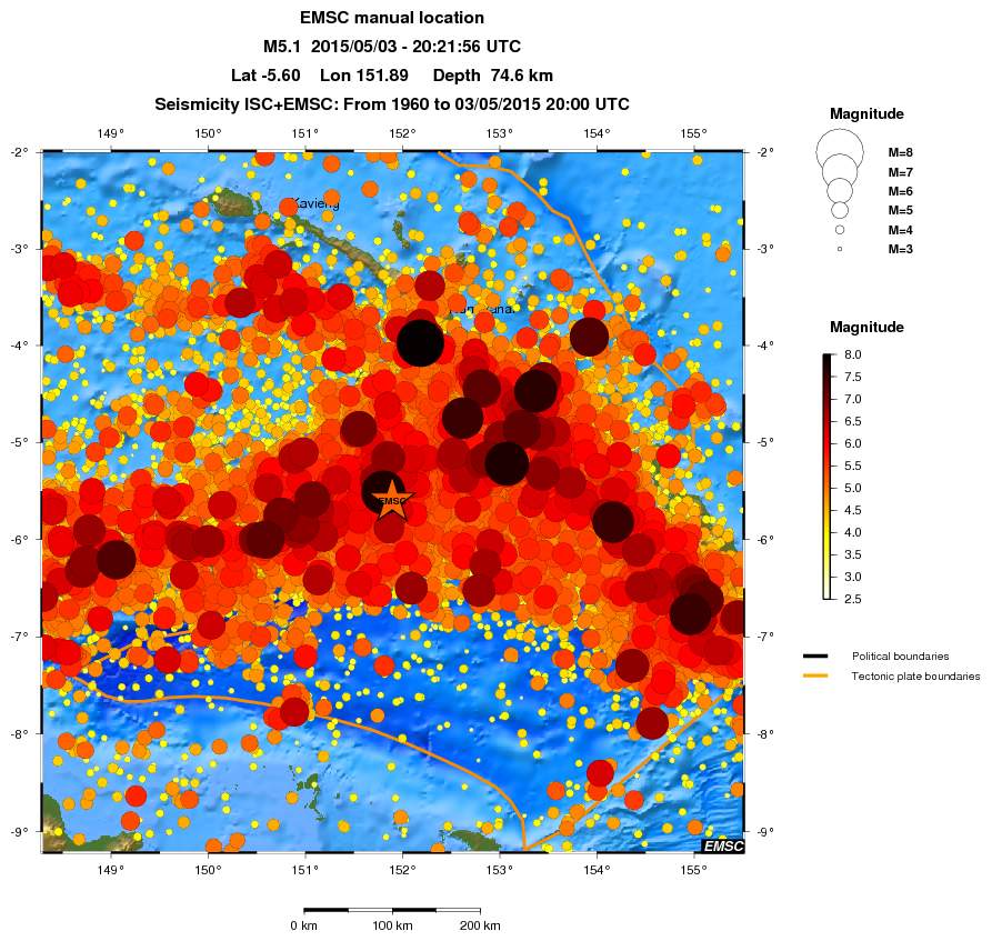 regional magnitude historical seismicity