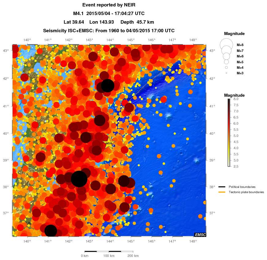 regional magnitude historical seismicity