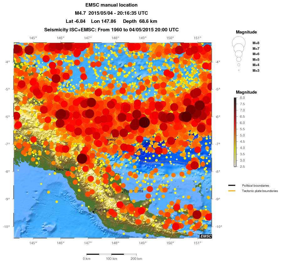 regional magnitude historical seismicity