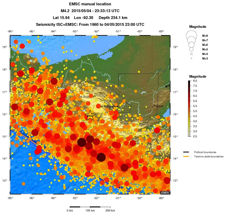 regional magnitude historical seismicity