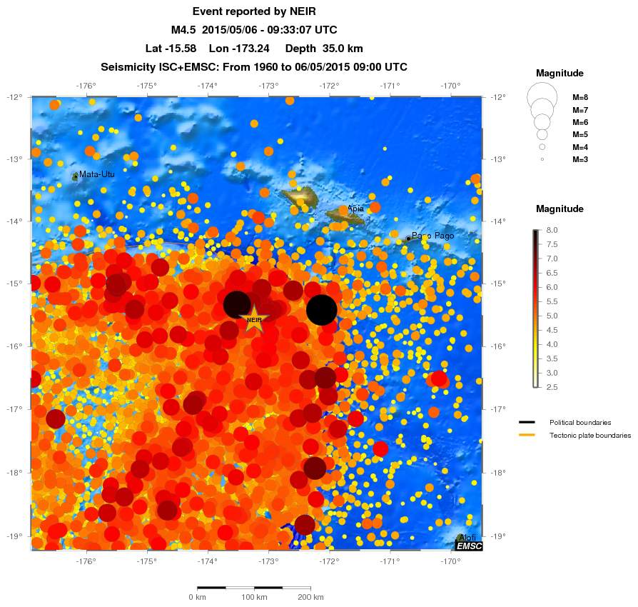 regional magnitude historical seismicity