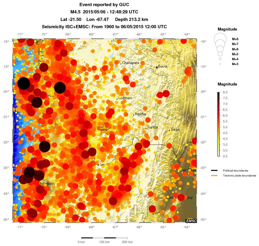 regional magnitude historical seismicity