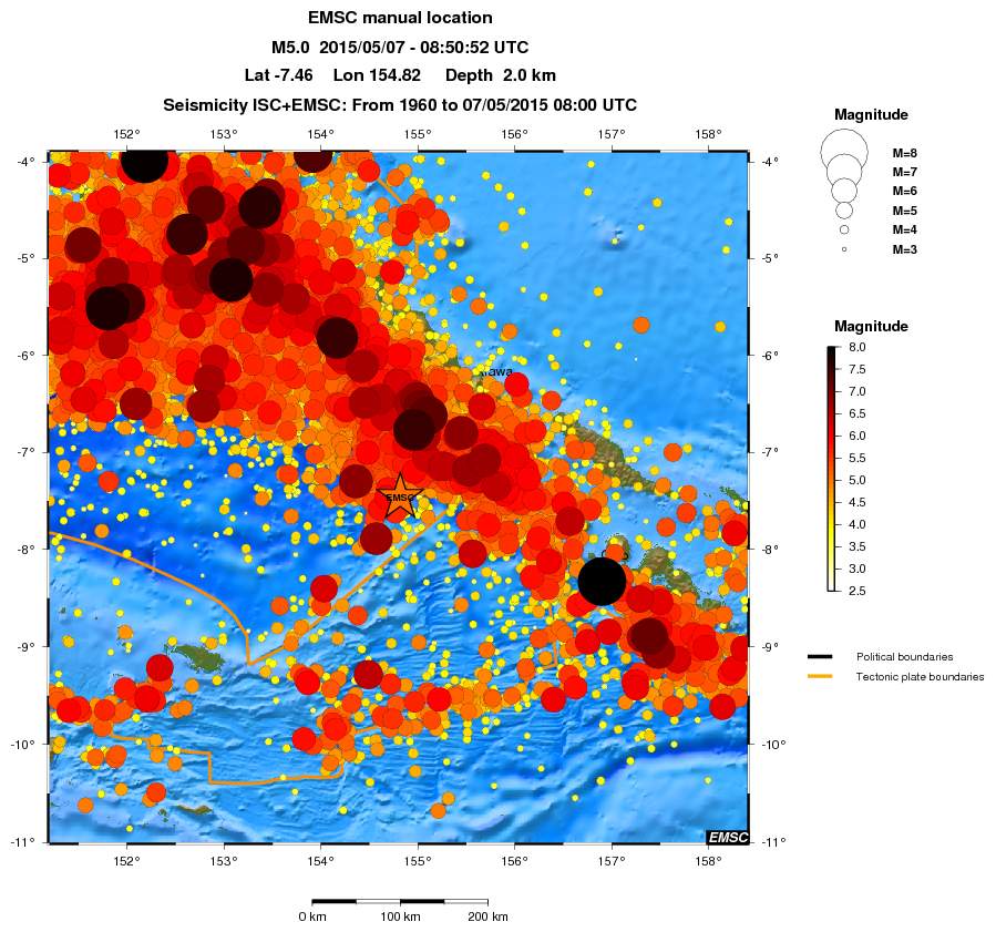 regional magnitude historical seismicity