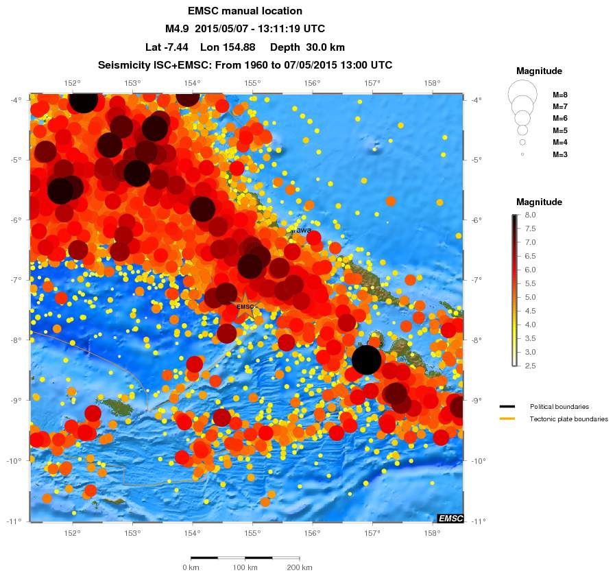 regional magnitude historical seismicity