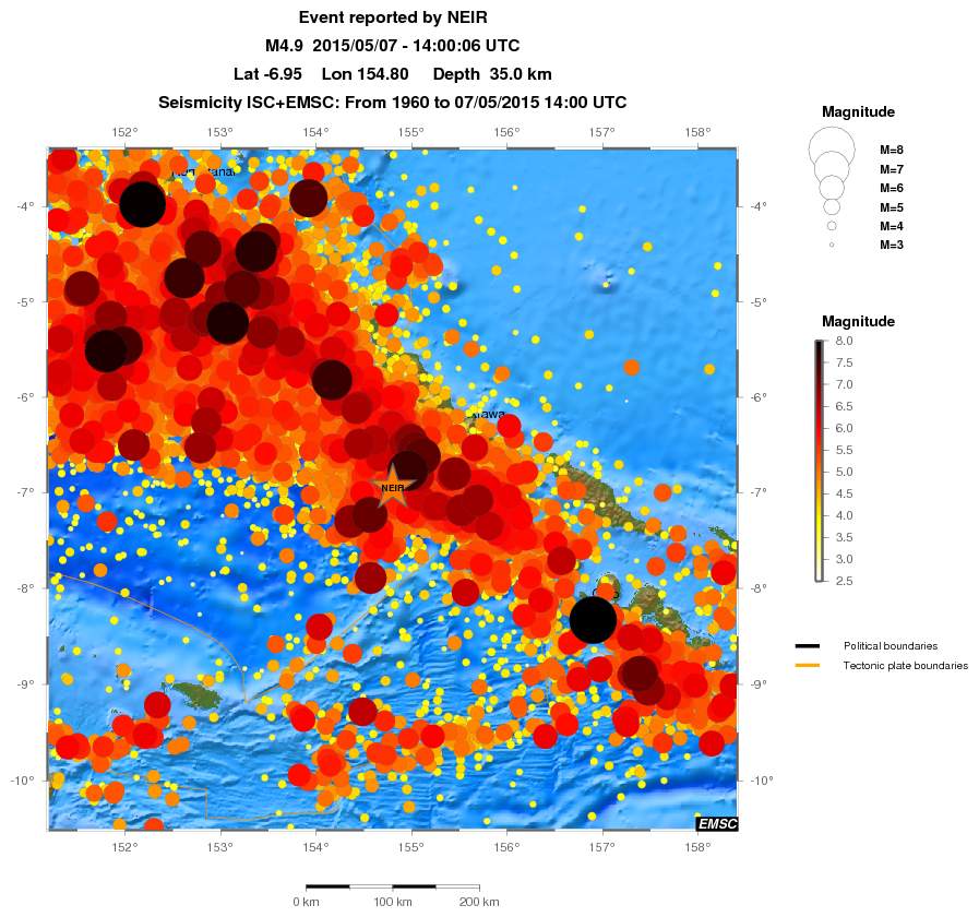 regional magnitude historical seismicity