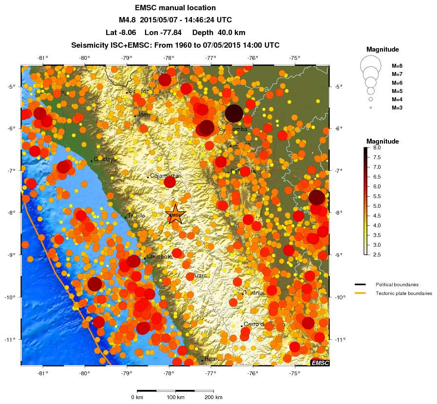regional magnitude historical seismicity
