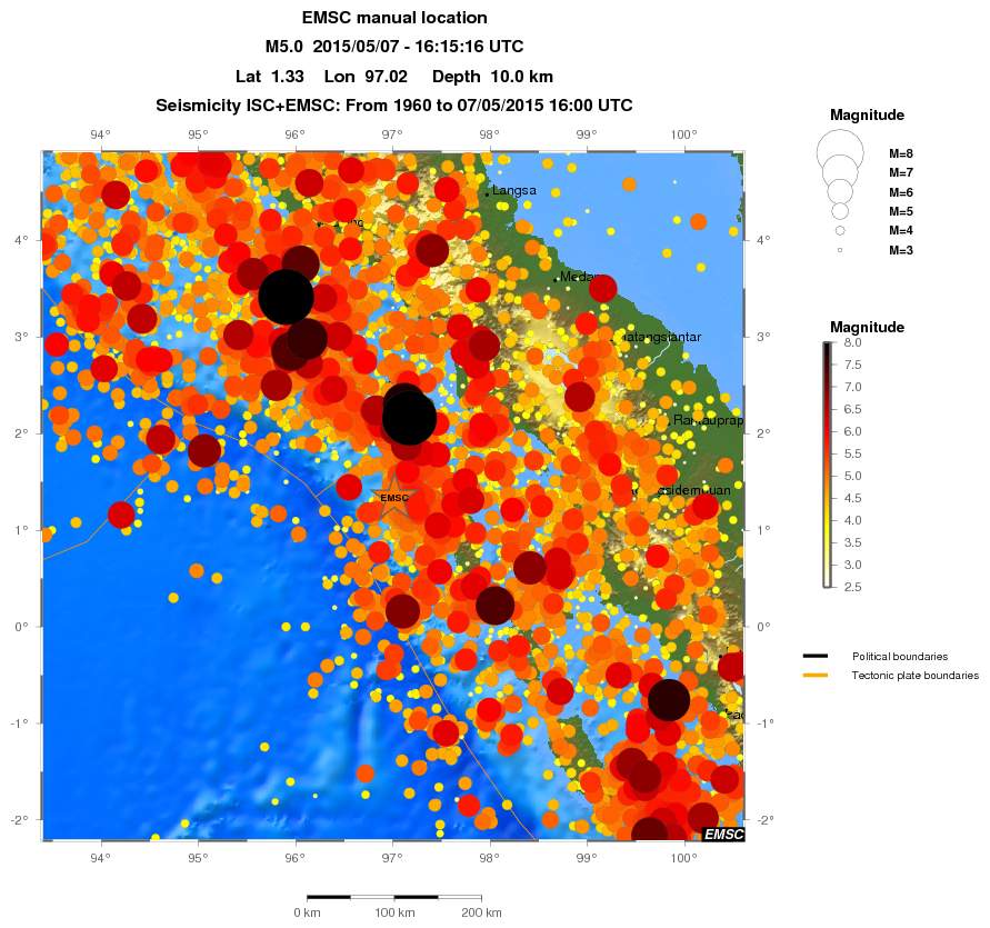 regional magnitude historical seismicity