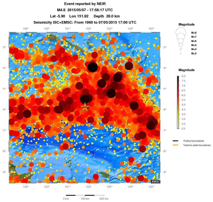 regional magnitude historical seismicity