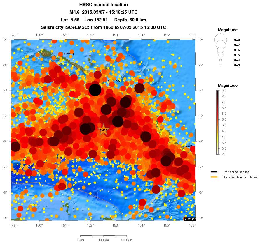 regional magnitude historical seismicity