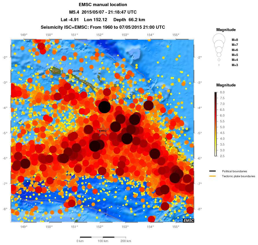 regional magnitude historical seismicity