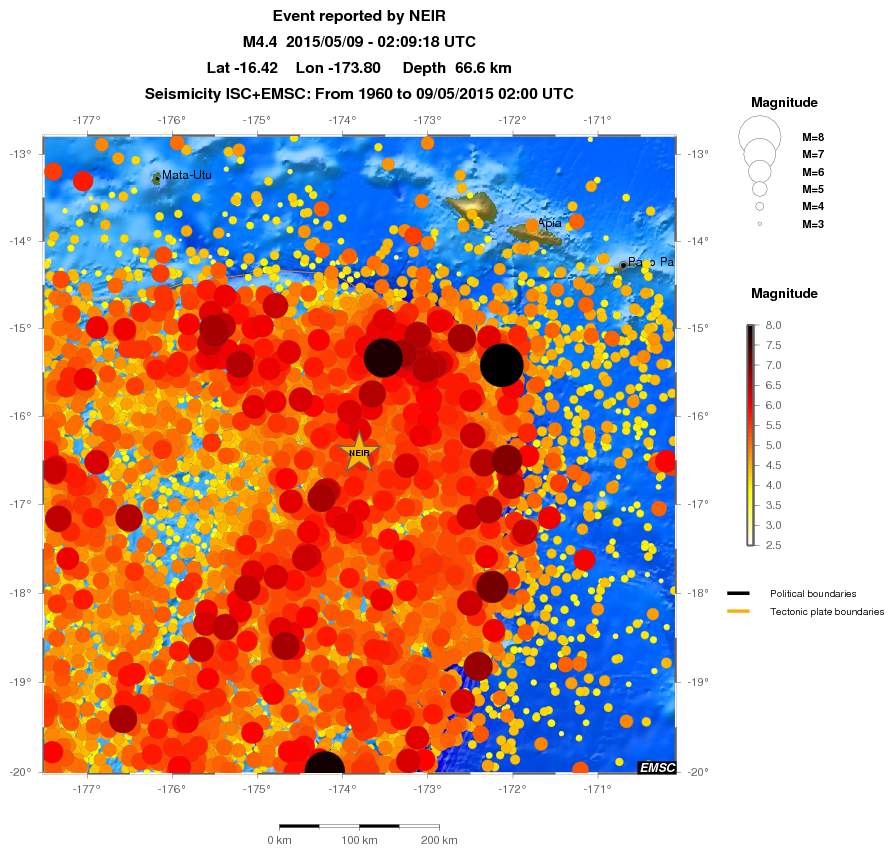 regional magnitude historical seismicity