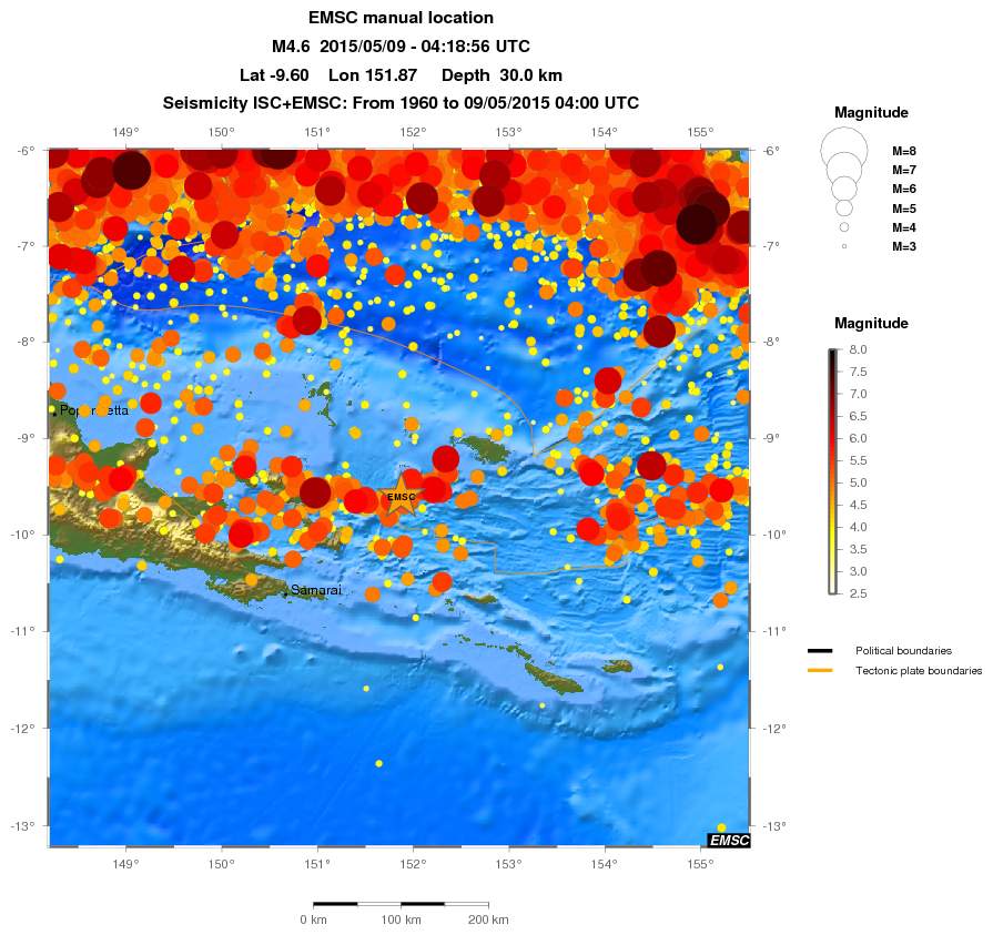 regional magnitude historical seismicity
