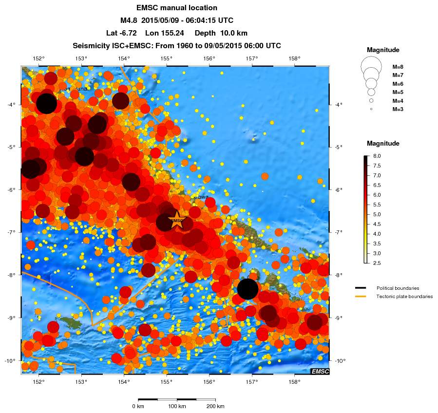regional magnitude historical seismicity