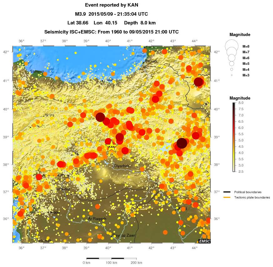 regional magnitude historical seismicity