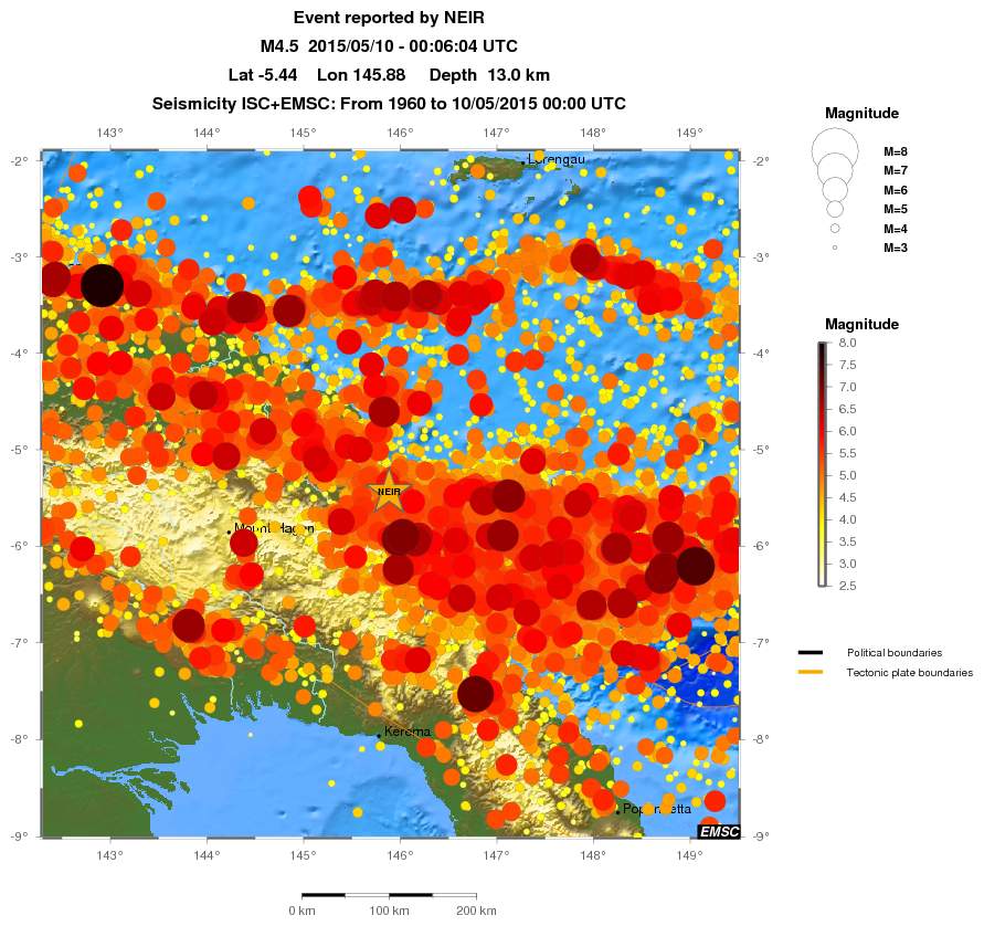 regional magnitude historical seismicity
