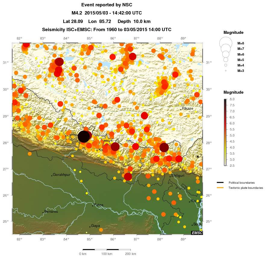 regional magnitude historical seismicity