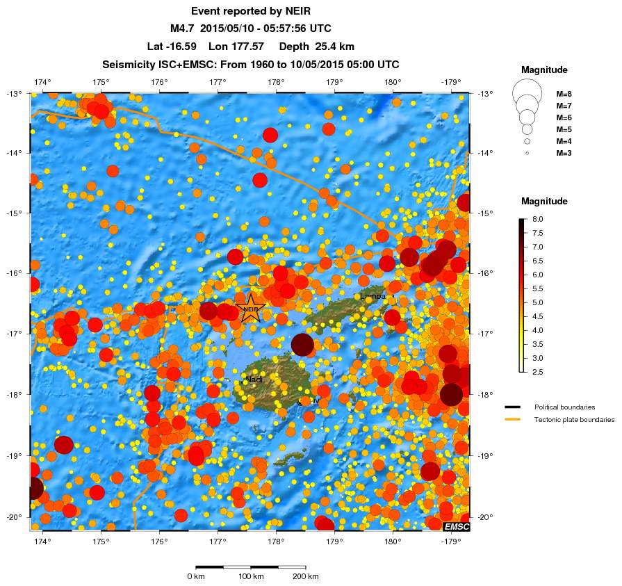 regional magnitude historical seismicity